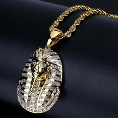 Diamond Necklace, punk necklace, Jewelry, gold