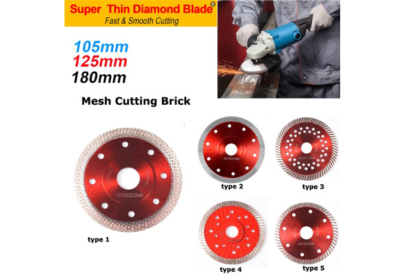 105/125/180mm Turbo Diamond Disc Cutting Blade Thin Wheel Angle Porcelain Tile 