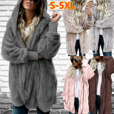 fur coat, Plus Size, Fleece Hoodie, Women Hoodie