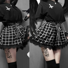 black skirt, darkstyle, splitskirt, Cosplay