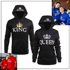 New Fashion Couple Detailed Information on Winter Men's Wear King and Queen Long-sleeved Hoodie Hoodie Pullover