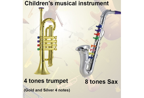 Kids Preschool Musical Toy 8 Note Saxophone Wind Instrument Sax Birthday Gift 