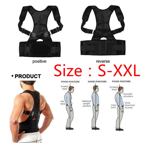 NEW Adjustable Posture Corrector Support Corset Magnetic Therapy Back Pain Brace  Belt Shoulder Correction Men Women S--XL