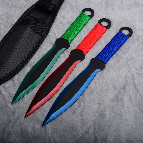 3PC 9 NINJA Kunai THROWING KNIFE Blade SET