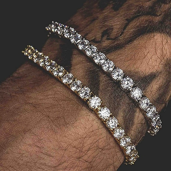 Men's Large Diamond Tennis Bracelet