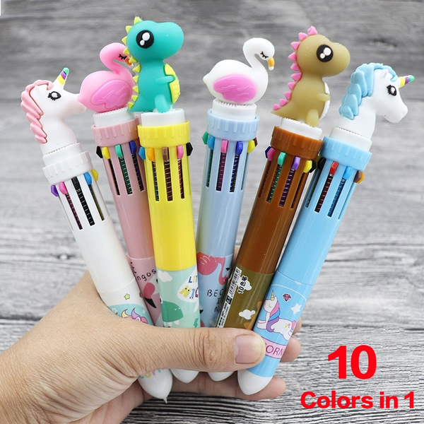 3 Styles Colors Flamingo / Unicorn / Dinosaur Kawaii Colored