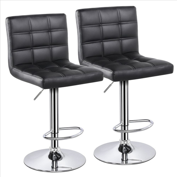 Bar Stools Swivel Modern Pu Leather, Leather Counter Height Swivel Stools With Backs