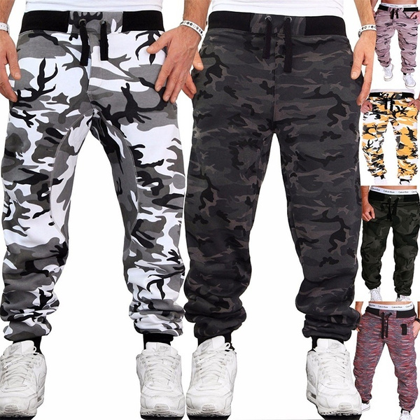 mens camouflage jogging bottoms