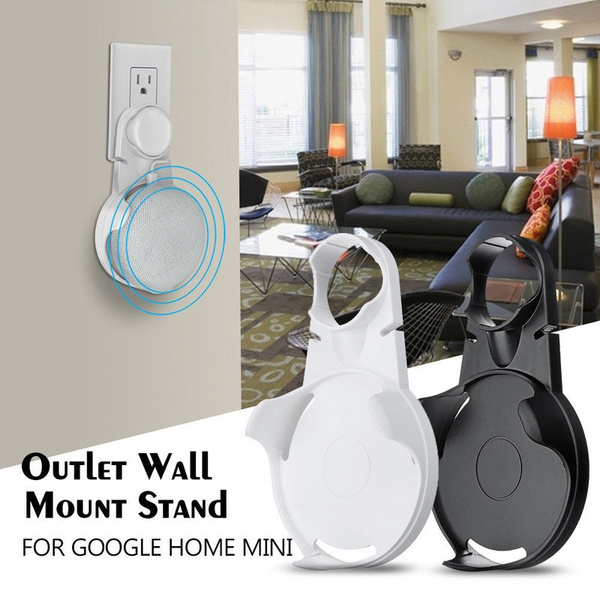 Outlet Wall Mount For Google Home Mini Voice Assistants Speaker Bracket Stand 