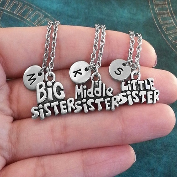 Initial Necklace, Sisters Necklaces 