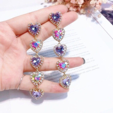 Heart, Fashion, heart earrings, Crystal Jewelry
