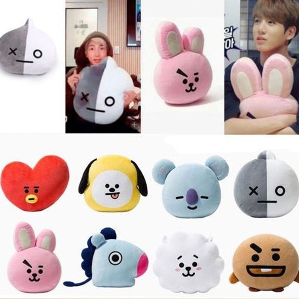 KPOP BTS BT21 Stuffed Plush Toy Pillow Doll Cushion TATA SHOOKY RJ