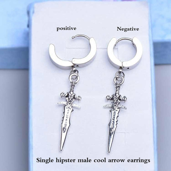 Idol Korean Boys Stainless Steel Punk Stud Earrings Moon Star Long Chain  Pendant Women Men Rock Hip Hop Hipster Grunge Ear Clip - Price history &  Review | AliExpress Seller - Prom