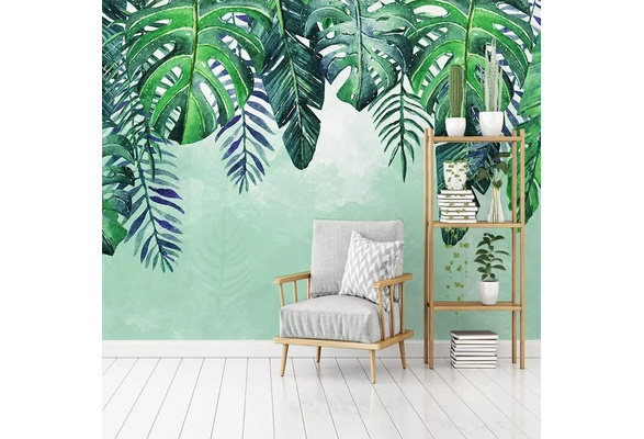 Carta Da Parati Tropical Trees And Leaves For Digital Printing Wallpaper,  Custom Design Wallpaper - 3D- Dimensione: 400x280 cm