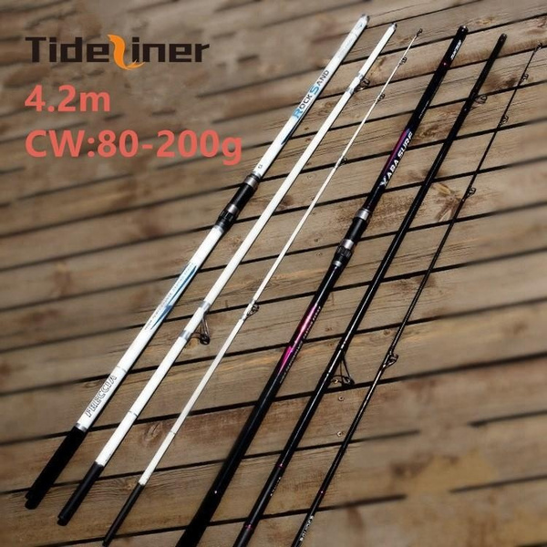 4.2m high quality surf fishing rod rock Distance Throwing surf casting  surfcasting carbon fiber Fishing Rods tackle