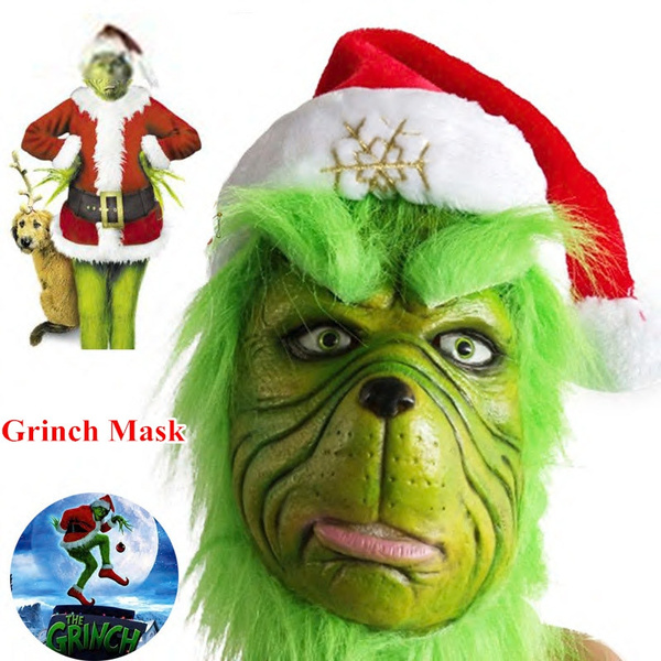 The Grinch Santa Open Face Costume