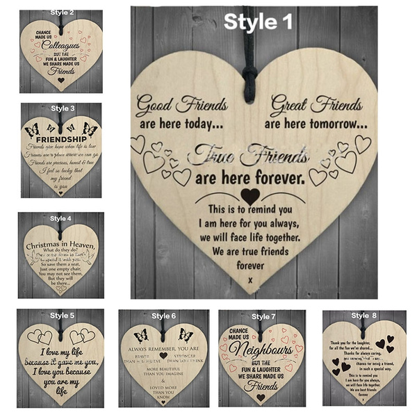 1pc 'Christmas in Heaven' Heart Plaque/Sign Friendship Gift Home Decoration Gift 
