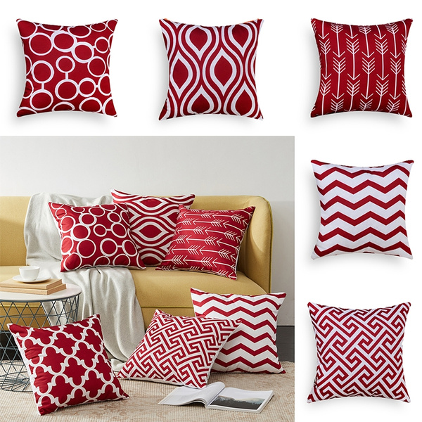 wine red pillows