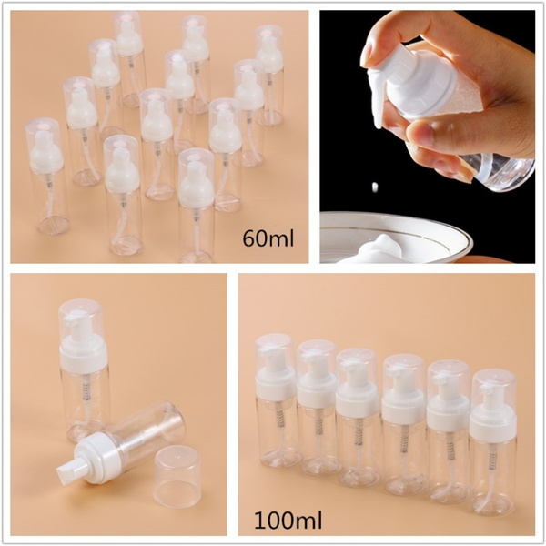 6 12pcs 60ml 100ml Plastic Pump Bottle Foam Bubble Maker Cosmetic Dispenser Empty Plastic Bottle Foaming Bottle Travel Beauty Tools Wish