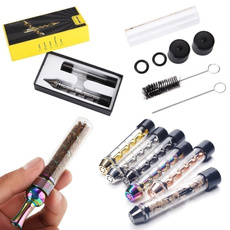 5 Series 5 Colors Smoking Twisty Glass Blunt Pipe Obsolete With Cleaning Kits 