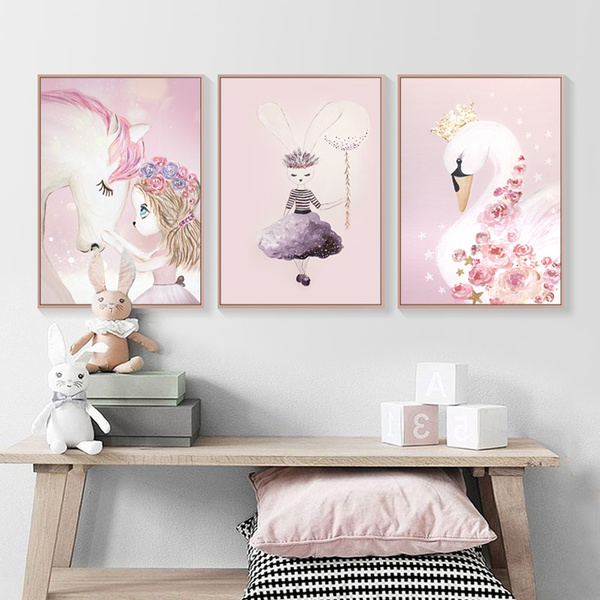 Canvas art store for girls room