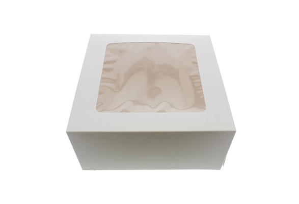 Spec101Cake Boxes with Window 15-Pack 10” x 10” x 5” Inch White Bakery Boxes 