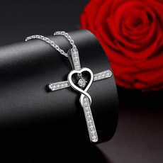 Women, Infinity, Cross necklace, Gifts