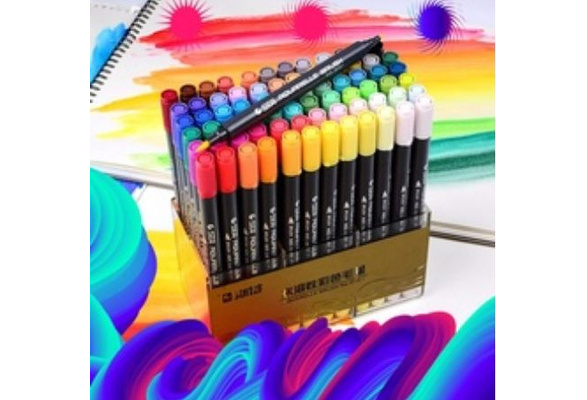 Dual Brush Marker Pens for Coloring Books, Tanmit Fine Tip