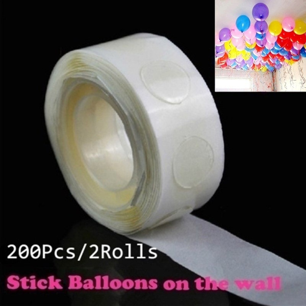 200 Pcs /2 Rolls Double Sided Transparent Seamless Balloon Glue Dot Attach  Balloons To Ceiling or Wall Balloon Stick for Celebration Birthday Wedding  Baby Shower Decoration Party Supplies Festival Decoration