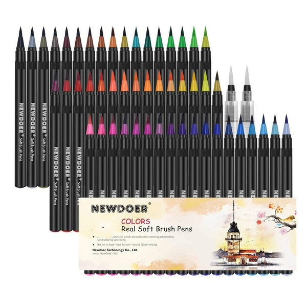 12PC/24PC48PC Colours Real Soft Brush Pens Set 100% Non-Toxic
