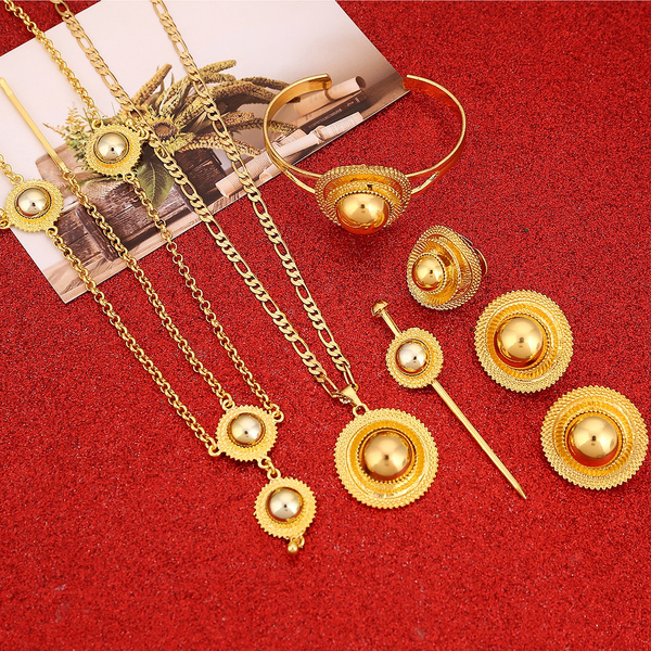 Eritrean traditional gold on sale jewelry