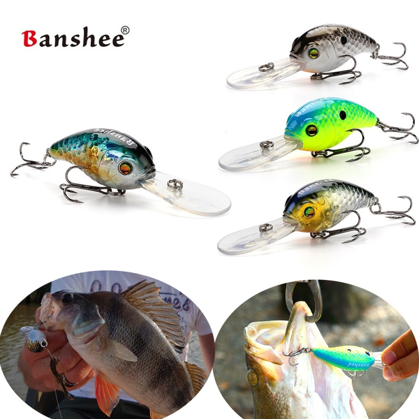 Banshee 50mm 10g Bass Fishing Lure Wobbler Round Bill Crankbaits Artificial  Fishing Bait Diving Crankbaits