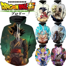 Anime Dragon Ball Z Pocket Hooded Sweatshirts Goku 3D Hoodies Pullovers Men Women Long Sleeve Outerwear Hip Hop Hoodie