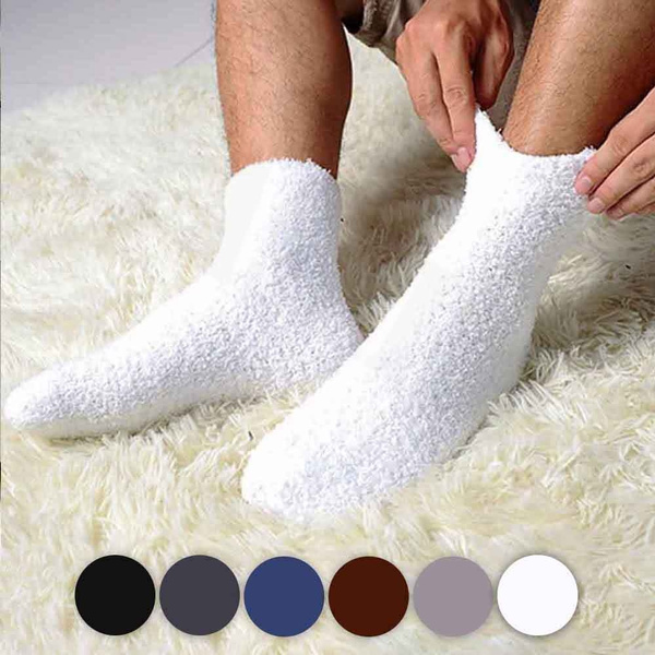Soft Cozy Socks Men Winter Warm Thick Fluffy Casual Home Sleep Bed Floor Fleece