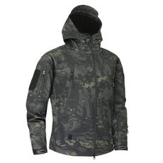 Men Shark Skin Soft Shell Military Tactical Jacket Waterproof Army Fleece Clothing Multicam Camouflage Windbreakers
