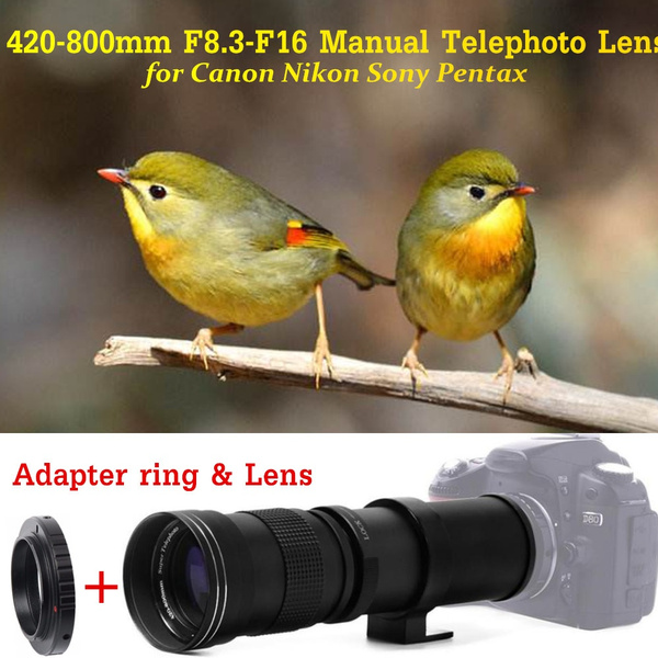 aantal kubiek gevechten Lightdow 420-800mm F/8.3-16 Super Telephoto Lens Manual Zoom Lens + T-Mount  for Canon / Nikon DSLR Camera | Wish