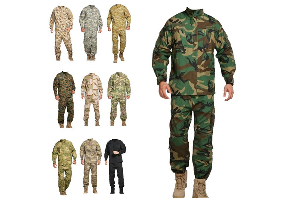 Details about   Airsoft Mens Combat Shirt Pants Sets Military Tactical Hunting SWAT Uniform Camo 