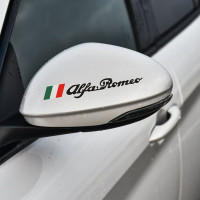 2-Pack Alfa Romeo Giulia & Stelvio Ti Sport Fender Letter Stickers – 3D Zinc Alloy Emblem, Black