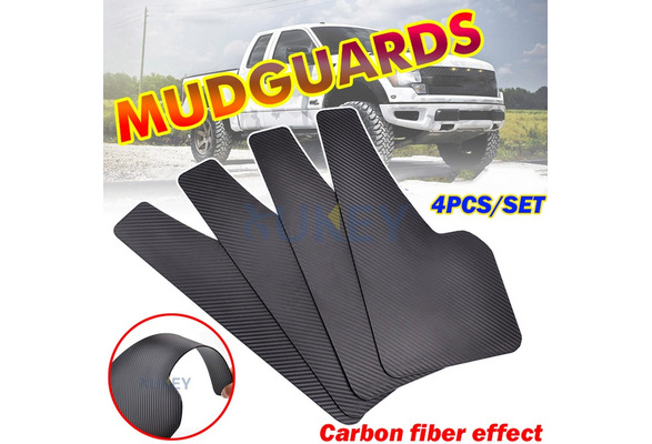 Xukey® Front Rear 4pcs Set Universal Mud Flaps Splash Guards Mudguards  Carbon Fiber effect Mudflaps Car Auto Van SUV Pickup Accessories
