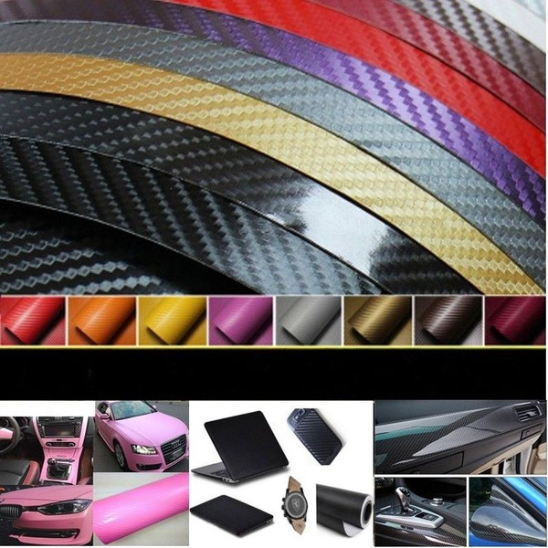 5D Carbon Fiber Vinyl Wrap Roll Film Sticker High Glossy Warp Car Decal ...