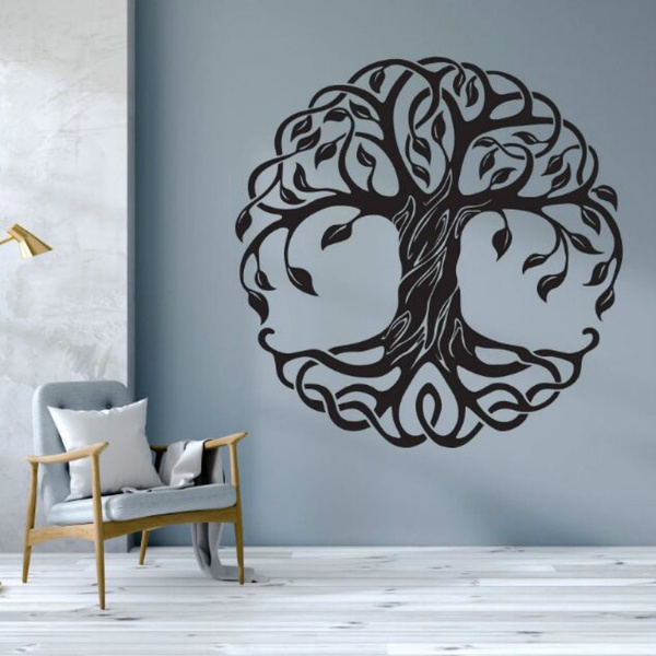 Tree Wall Sticker Removable Of Life Decal Mandala Circle Trees Vinyl Mural Home Decoration Yoga Art Wish - Wall Tree Stickers Decor Tree Wall Sticker Removable Of Life Decal Mandala Circle Trees Vinyl Mural Home Decoration Yoga Art Wish - Wall Tree Stickers Decor