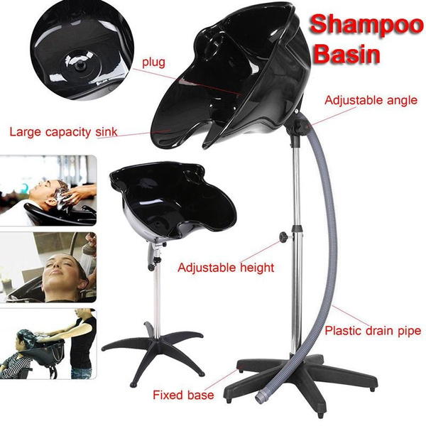 Height Adjustable Portable Salon Deep Shampoo Basin Sink Hair Treatment  Bowl With Drain Hose- Black | Wish