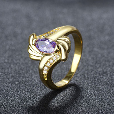 Fashion, crystal ring, Jewelry, gold