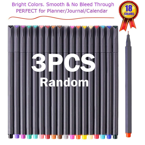 3pcs Artist Marker Pens Colors Fine Liner Drawing Painting