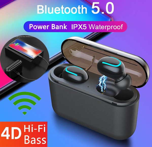 enz partij Gehuurd Truely Wireless Bluetooth 5.0 Earbuds Super Bass TWS Bluetooth Headset  Sports Stereo In-Ear Earphones Touch Control Headphone with Charging  Case(800/2600mAh) | Wish