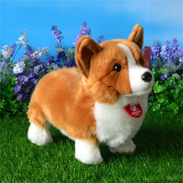 Cute Corgi Dog Plush Toy Stuffed Animal Welsh Puppies Life Like