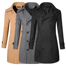 Turn-down Collar, woolen coat, Fashion, woolen