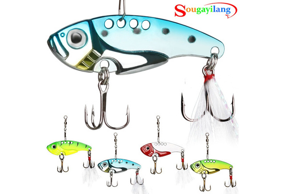 Sougayilang 4pcs Spinner Spoon Swimbait Vibrating Jigging