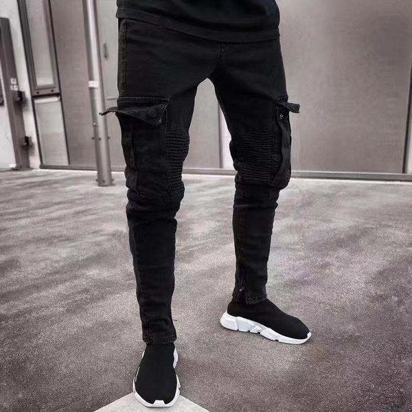 Men's Slim Fit Sports Long Trousers Casual Pencil Jogger Cargo Pants  Sweatpants