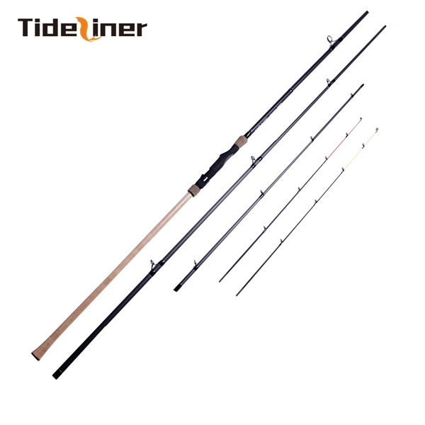 Tideliner top feeder fishing rod 30T carbon fiber 3.6m two tips 3+2  sections spinning feeder river fishing rod gear